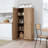 Watse 65" Tall Storage Cabinet with Panel Doors, Kitchen Pantry, Dining Room Cupboard with 2 Adjustable and 1 Fixed Shelf, Free Standing Living Room Accent Cabinet, 16.75"D x 32"W x 65"H, Natural Oak-1202118079