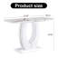 Table de bar rectangulaire blanche lustrée 47,24 po x 18,11 po x 29,52 po
