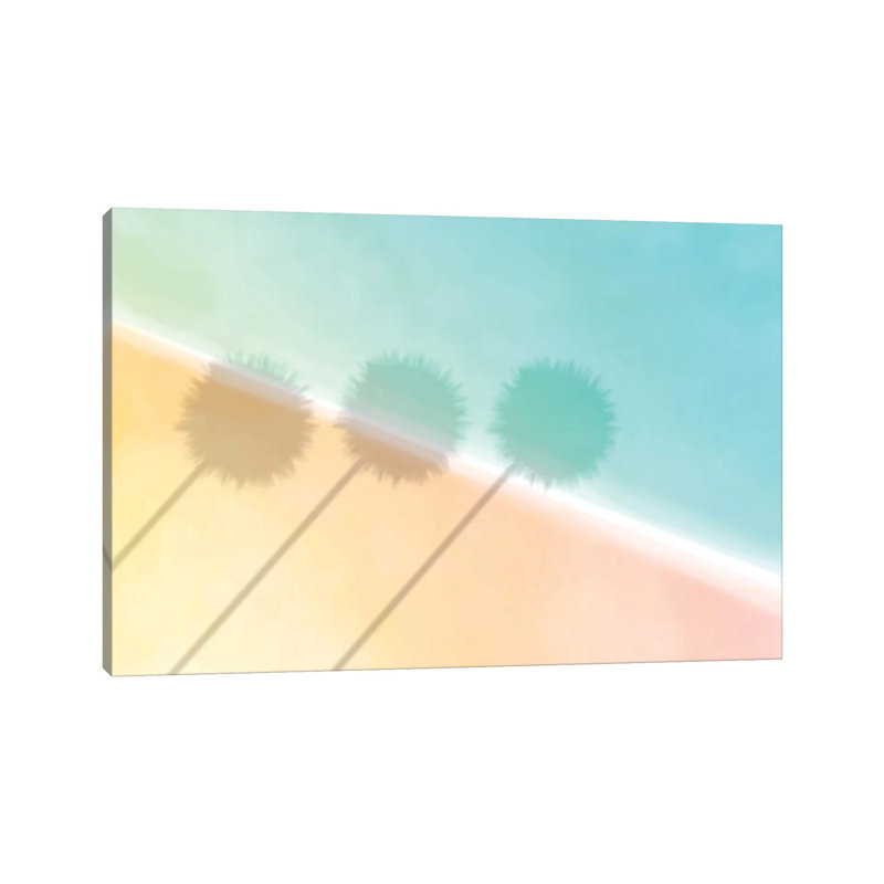 Palm Shadow - Wrapped Canvas Print, 20.32 cm H x 30.48 cm W