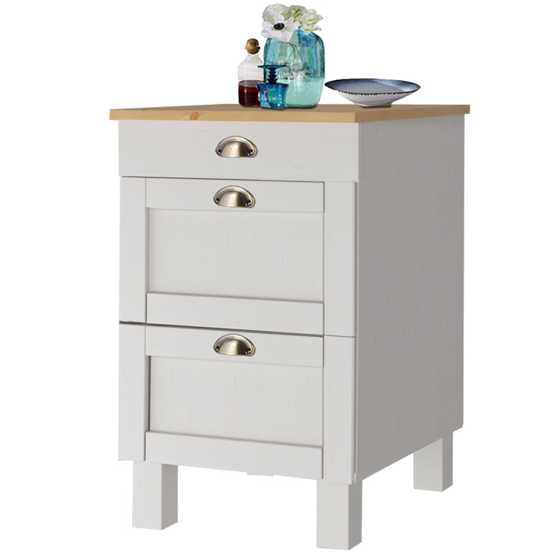 Edgarton Matte Base Unit, White/Honey