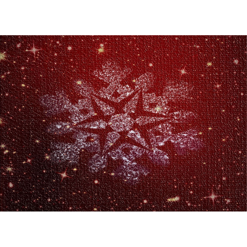 Tapis rouge Snowflake, Rectangle 5 pi x 7 pi