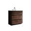 Meuble-lavabo gris 36 po - Silencieux, ergonomique, gris extra moderne, spacieux, silencieux-644599999-644599995
