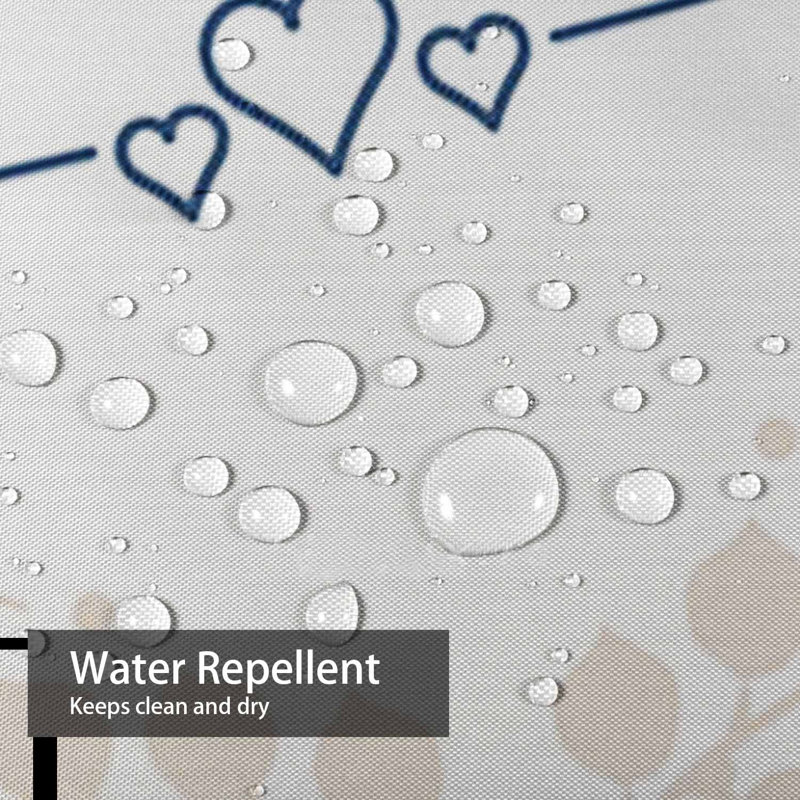 Rideau de douche avec 12 crochets, L 72 po x l 84 po