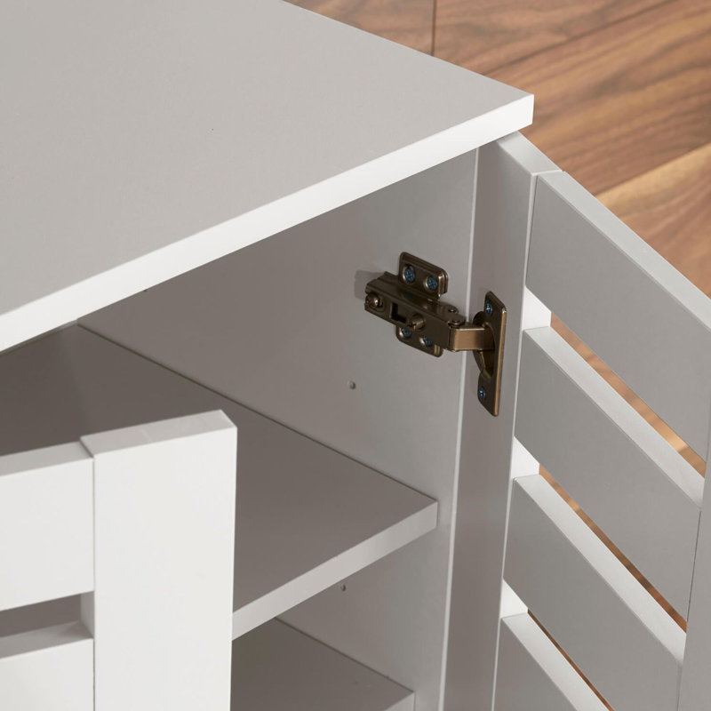 Oslo 10 Pair Shoe Storage Cabinet, White