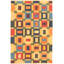 Tapis de bois one-of-kind à la main noué la new age anatolian jaune/vert/bleu 6 pi 1 po x 9 pi en laine de 2 po