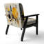 Fauteuil rembourré moderne Geometric Abstraction III