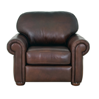 Fauteuil club en cuir fleur 43 po Stavre