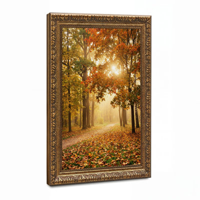 Art mural sur toile Sunlit Autumn Forest