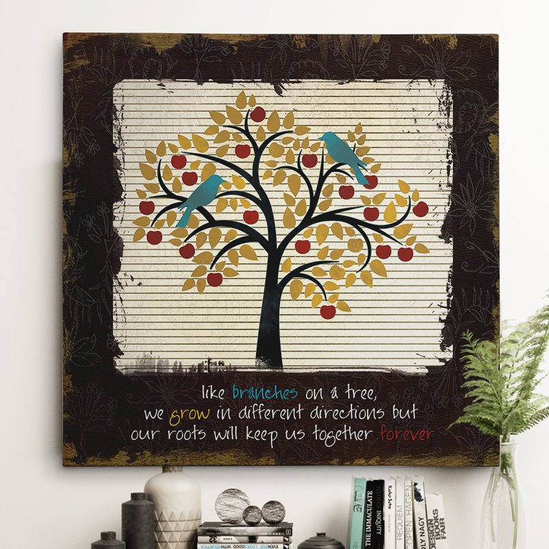 « family tree », reproduction d’impression sur toile tendue, H 16 po x l 16 po x P 1,5 po