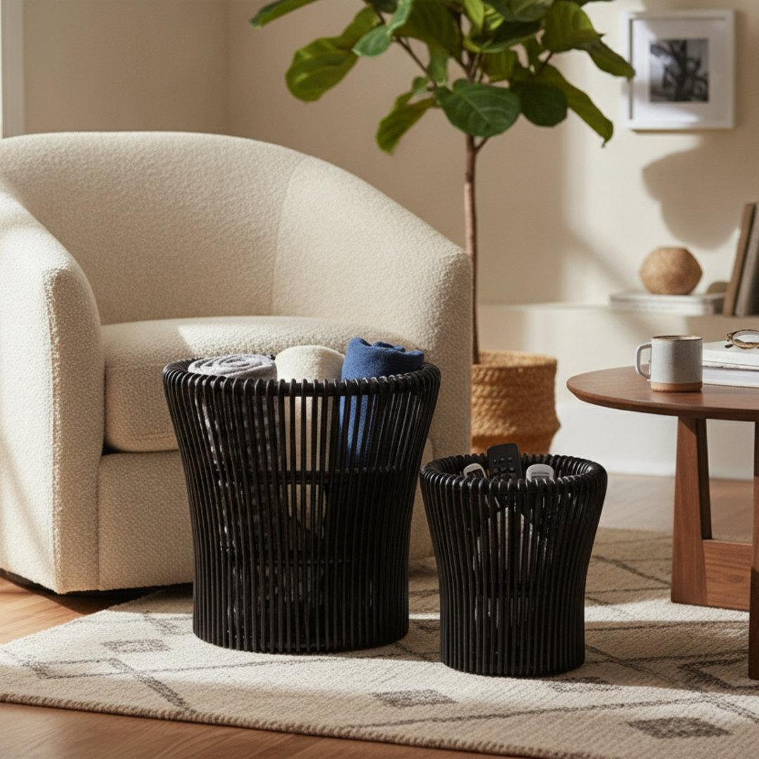 Plant Rattan 2 Piece Basket Set
