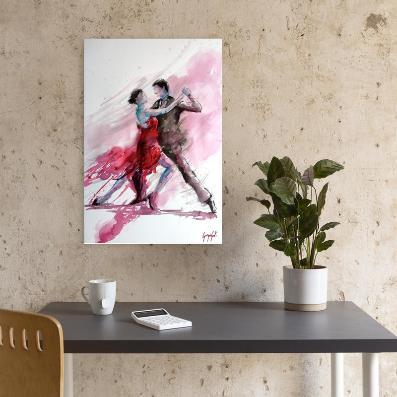 «Passionate Tango Dance», impression murale élégante et romantique, 18" H x 12" W