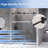 56"-60" W x 76" H Single Sliding Frameless Shower Door with 5/16"(8mm) Tempered Clear Glass-119188122