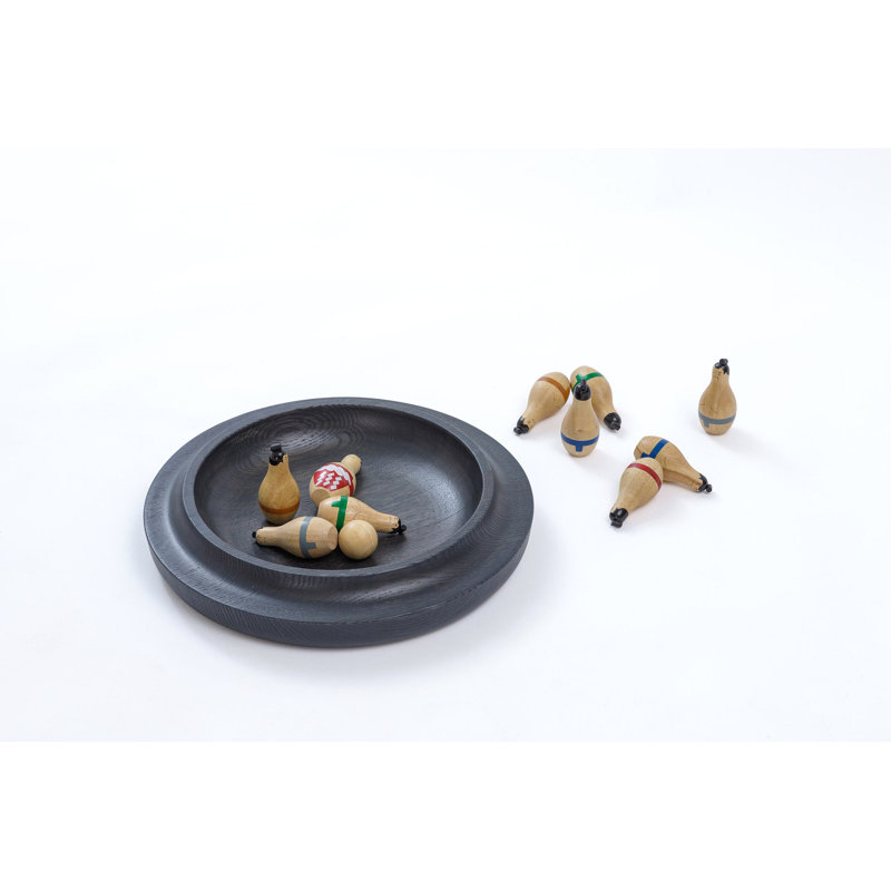 Waan Wood Fruit Bowl, Yellow, 4.25" H x 28.5" W x 28.5" D