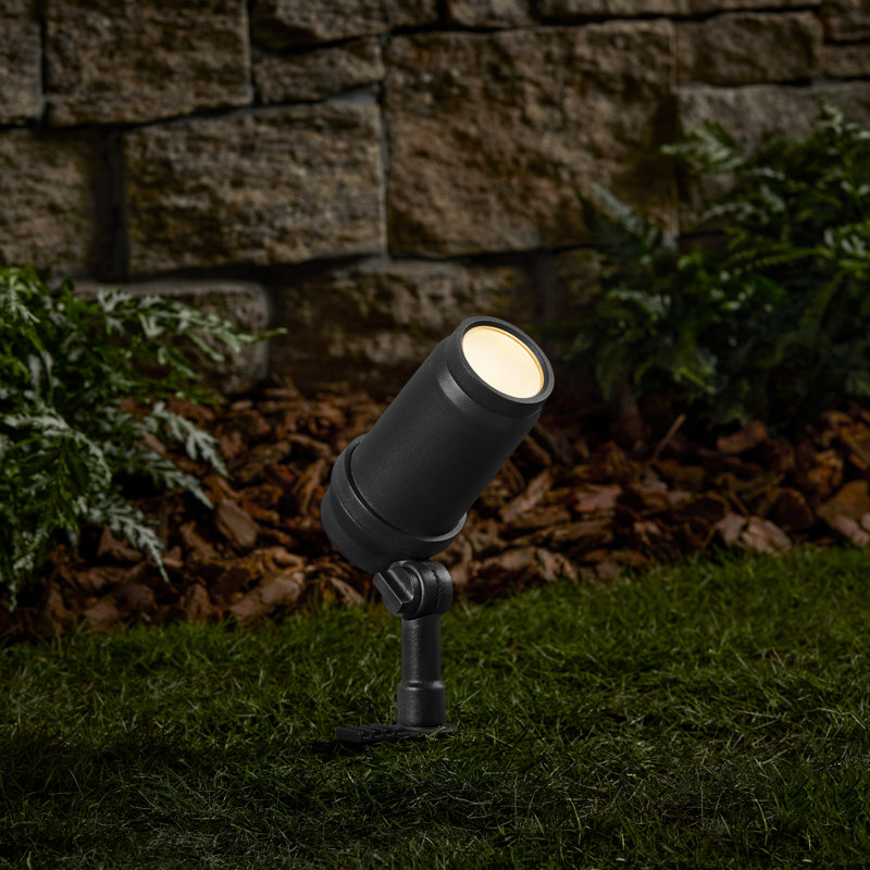 Projecteur / projecteur à DEL à basse tension réglable - 400 lumens, blanc doux 3000K, finition noire, éclairage de paysage extérieur
