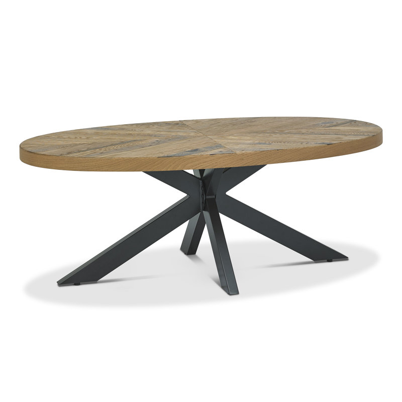 Stotts Cross Legs Coffee Table, Rustic Oak