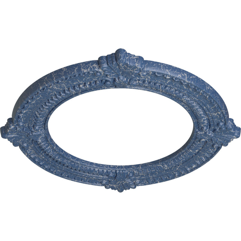 Médaillon de plafond Endurathane Benson, P 13 1/8 po x P 8 po x P 5/8 po (convient aux auvents jusqu'à 8 po), fini craquelé Americana peint à la main