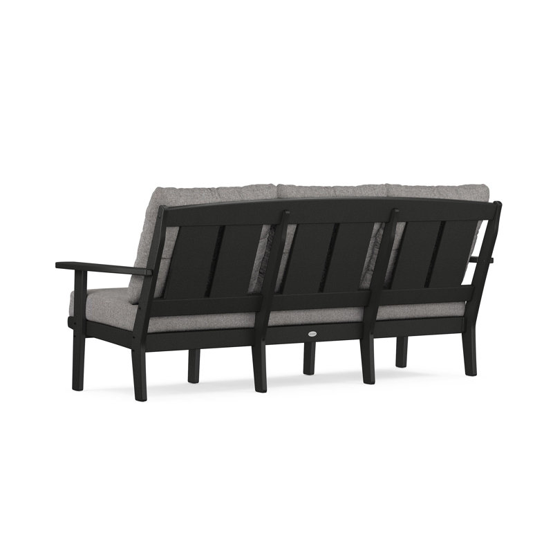 Lakeside Mission Deep Seating Sofa, Gray Mist, Black