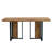 Mid-Century Modern 7-Piece Rectangular Dining Table Set with Upholstered Cantilever Chairs-1426997612