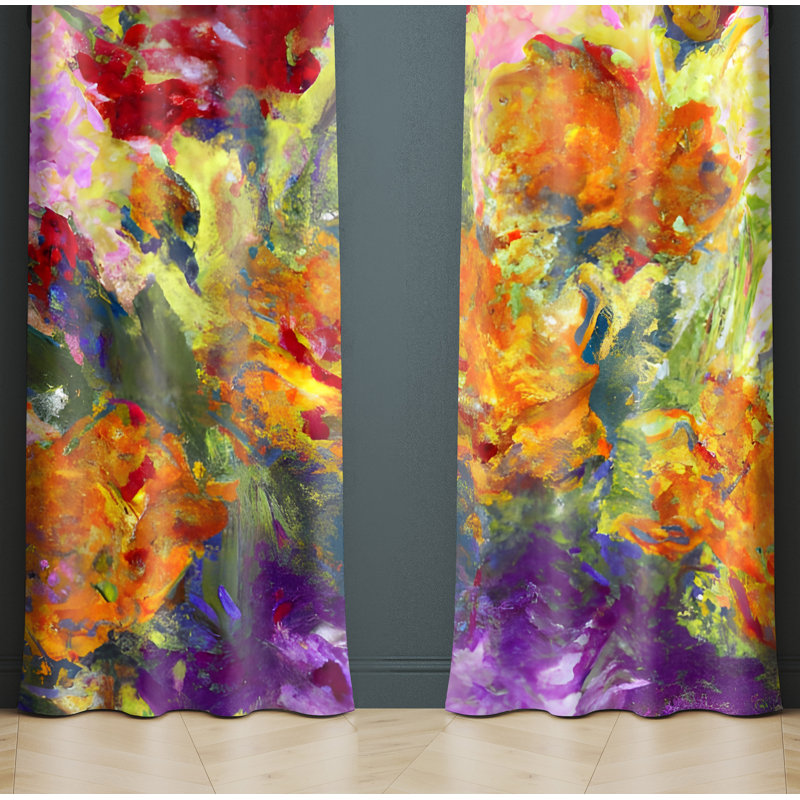 Paire de rideaux semi-transparents en polyester Albain, L 20 po x L 82 po