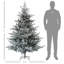 Arbre de Noël artificiel pin 6 pi avec 795 pointes enneigées, support en métal pliable, assemblage facile, arbre de Noël à charnières pour les fêtes à la maison-1798783098