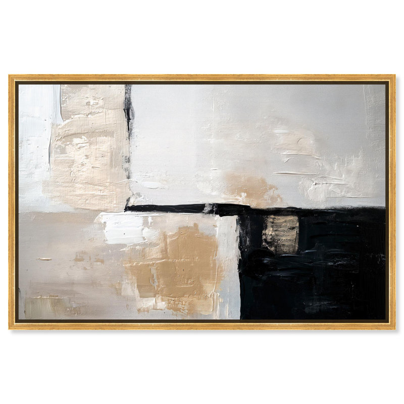 «Dust and Ash I» par Art Remedy, Cadre flottant doré, H 31 po x l 46 po