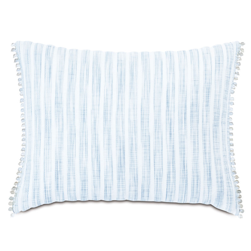 Castaway Seersucker 100% Cotton Zipper Sham, Standard