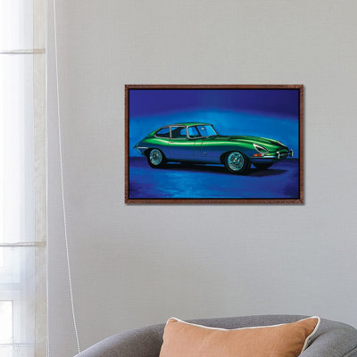 Jaguar E Type by Paul Meijering - Painting on Canvas