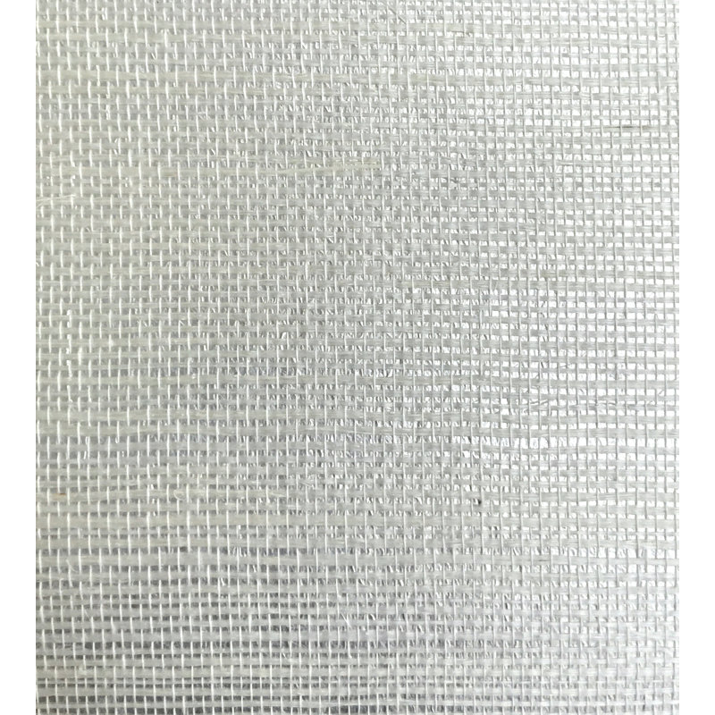 Essential Grasscloths Grass Cloth Metallic Wallpaper Roll, White Pearl