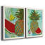 Ananas et melon d'eau I - ensemble de 2 reproductions d'art encadrées-319400296-319400341-319466721