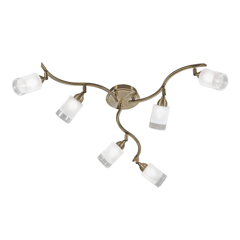 Saniyah Glass Spotlight, Chrome / Satin Nickel