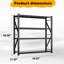 Étagère de garage robuste à hauteur réglable à 4 niveaux, support de rangement en acier d'une capacité de 2 400 lb, tablettes industrielles de H 65 po x l 67 po x P 22 po pour le garage, le sous-sol, l'entrepôt et l'atelier