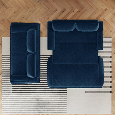 Canapé-lit convertible 3-en-1 en velours, grand canapé-lit, design multifonctionnel et peu encombrant, bleu