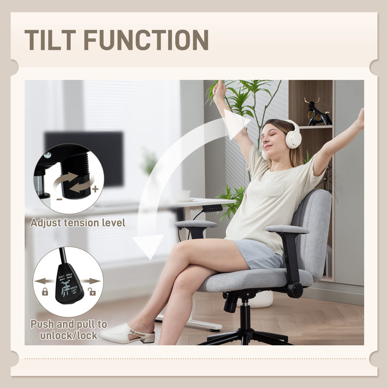 Chaise de bureau Criss, Gris