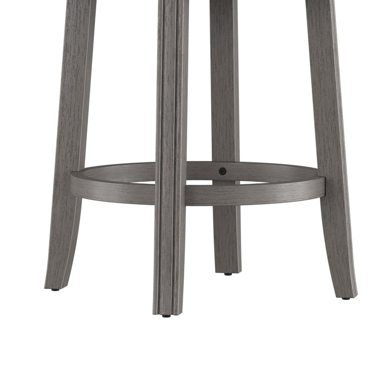 Tabouret de bar et de comptoir Fidelia, Tabouret de comptoir = siège d'une hauteur de 26 , Siège gris / cadre gris