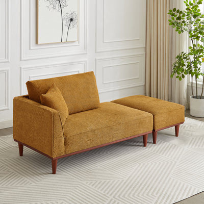 Finken Upholstered Chaise Lounge and Stool