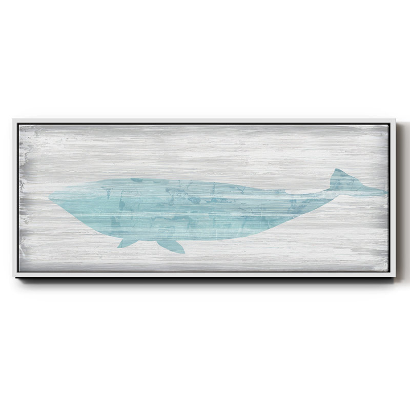 Baleine IV - toile encadrée, H 24 po x l 60 po