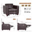  Fauteuil inclinable électrique Wall-hugger, repose-pieds haut avec repose-tête réglable, pour petits espaces-436307413