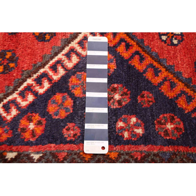 Tapis bleu marine et rouge Melis 4 pi 5 po x 10 pi 8 po