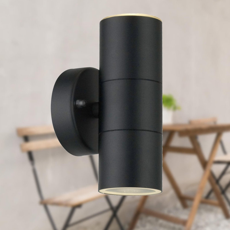 Michale Outdoor Armed Sconce, Black