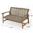 Genola WOOD + WICKER LOVESEAT