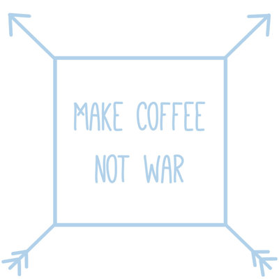 Adhésif décoratif « make coffee not war »