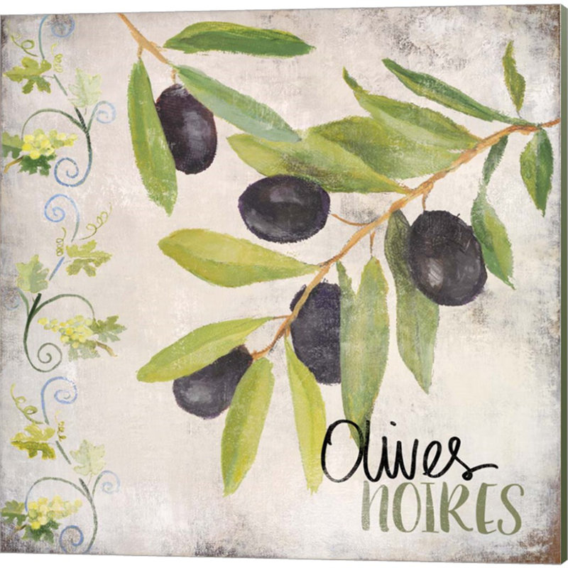 Olives Noires Vertes par Lanie Loreth, art sur toile (ensemble de 2)