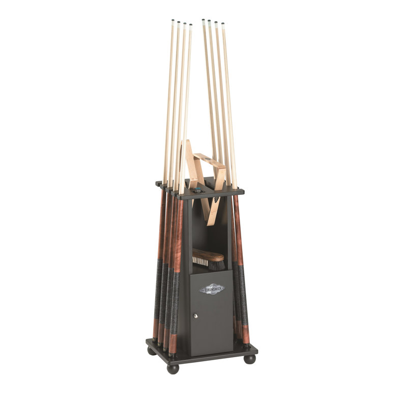 Heritage Floor Cue Rack Espresso, Matte Black
