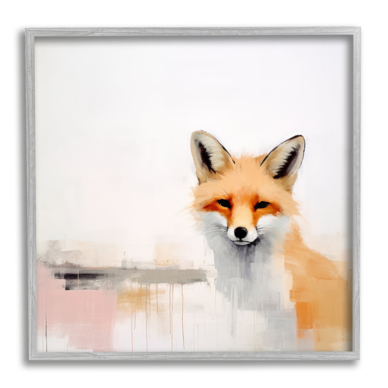 «Abstract Fox Portrait» par Irena Orlov, reproduction d'art sur toile tendue, H 24 po x l 24 po
