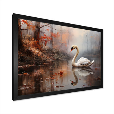 Cygne dans la brume sur toile