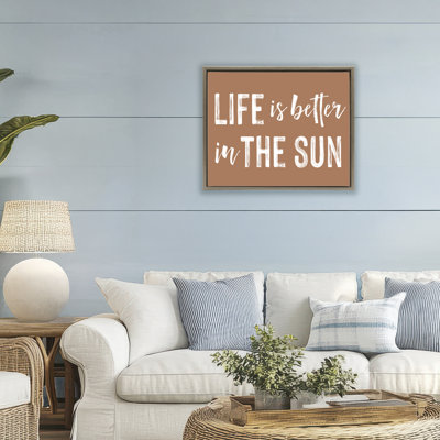 Cadre flottant Life Better In Sun Brown