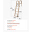 Swimming Pool Ladder, Inclined 5-Step Double Handrails Stair, Non-slip Wide Step, 300 lbs Load Capacity, for 48-54 in Inground & Above-ground Pools, Any Deck Surface, Indoor & Outdoor, Taupe