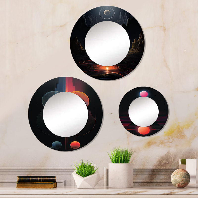 Malpha Metal Round Mirror