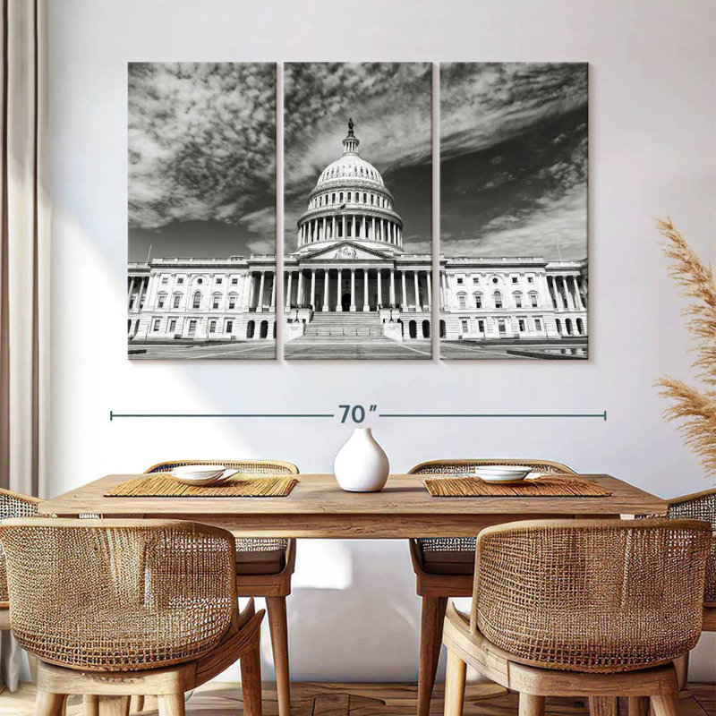 Capitole des États-Unis, H 32 po x l 50 po