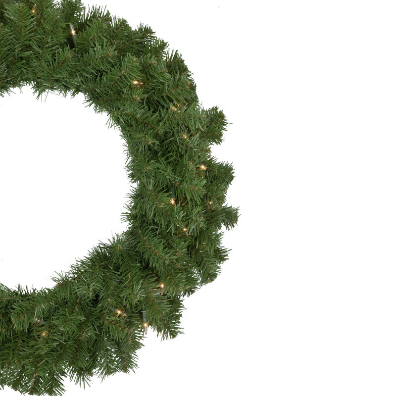 Guirlande de Noël artificielle pré-éclairée en pin de 24 pouces avec lumières claires